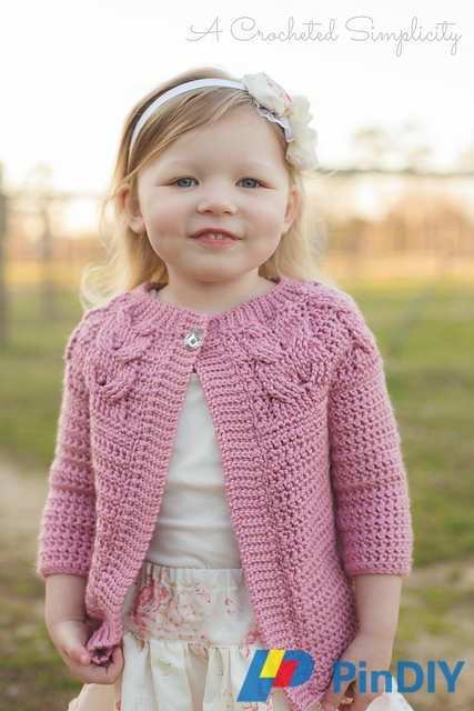 Кардиган на девочку (2-14 лет) схема вязания #3802