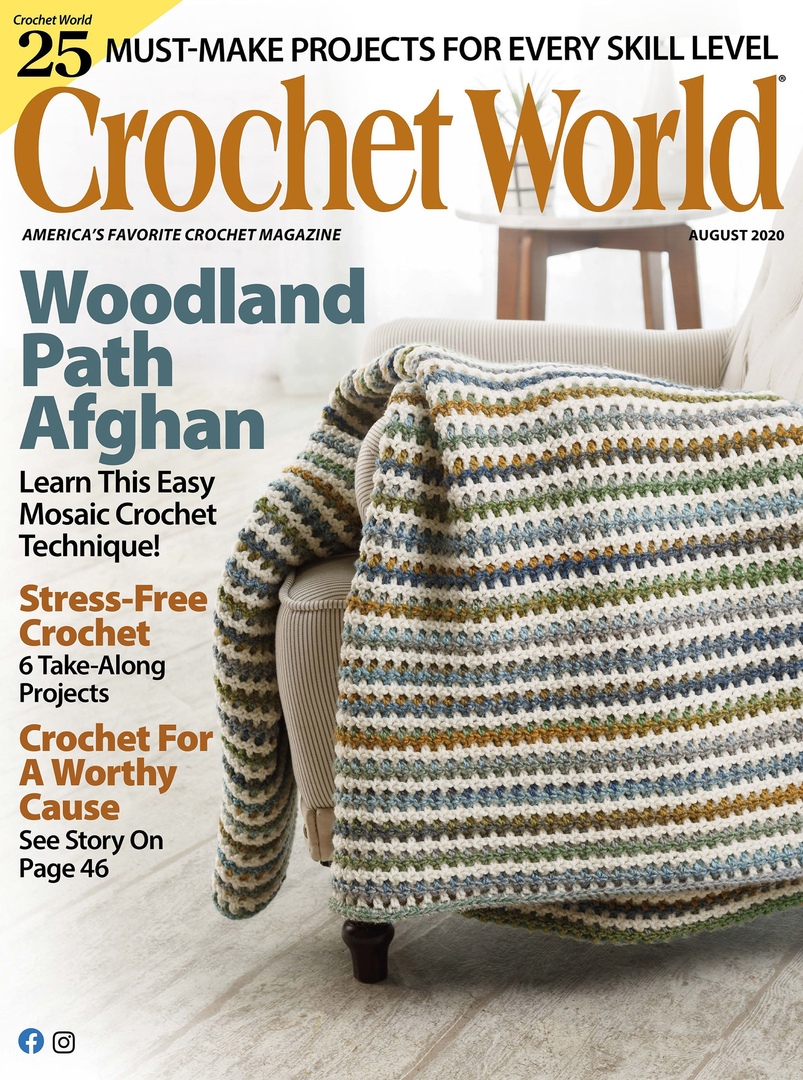 Crochet World August 2020 схема вязания 6495